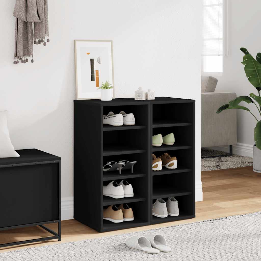 Armoires à chaussures 2 pcs Noir 31,5x35x70cm Bois d'ingénierie - XIOS