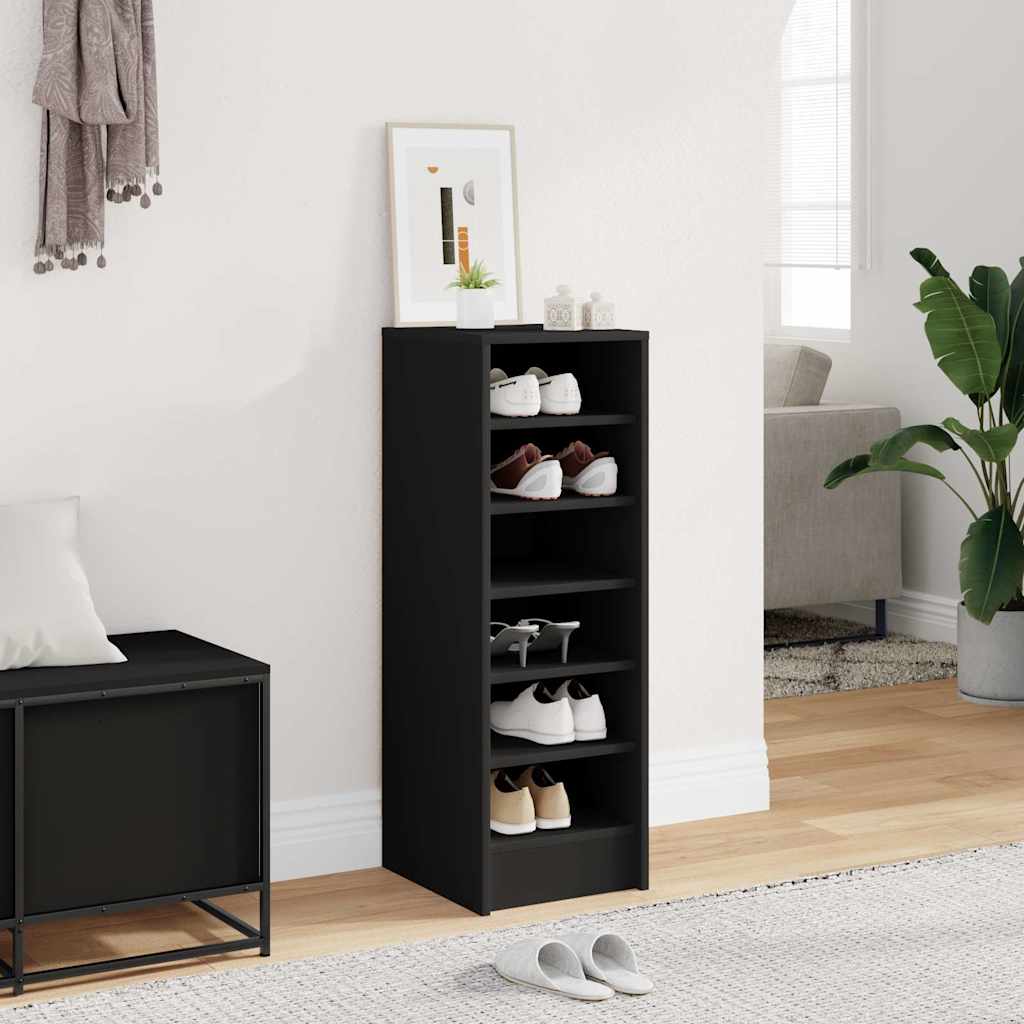 Armoire à chaussures Noir 31,5x35x90 cm Bois d'ingénierie - XIOS