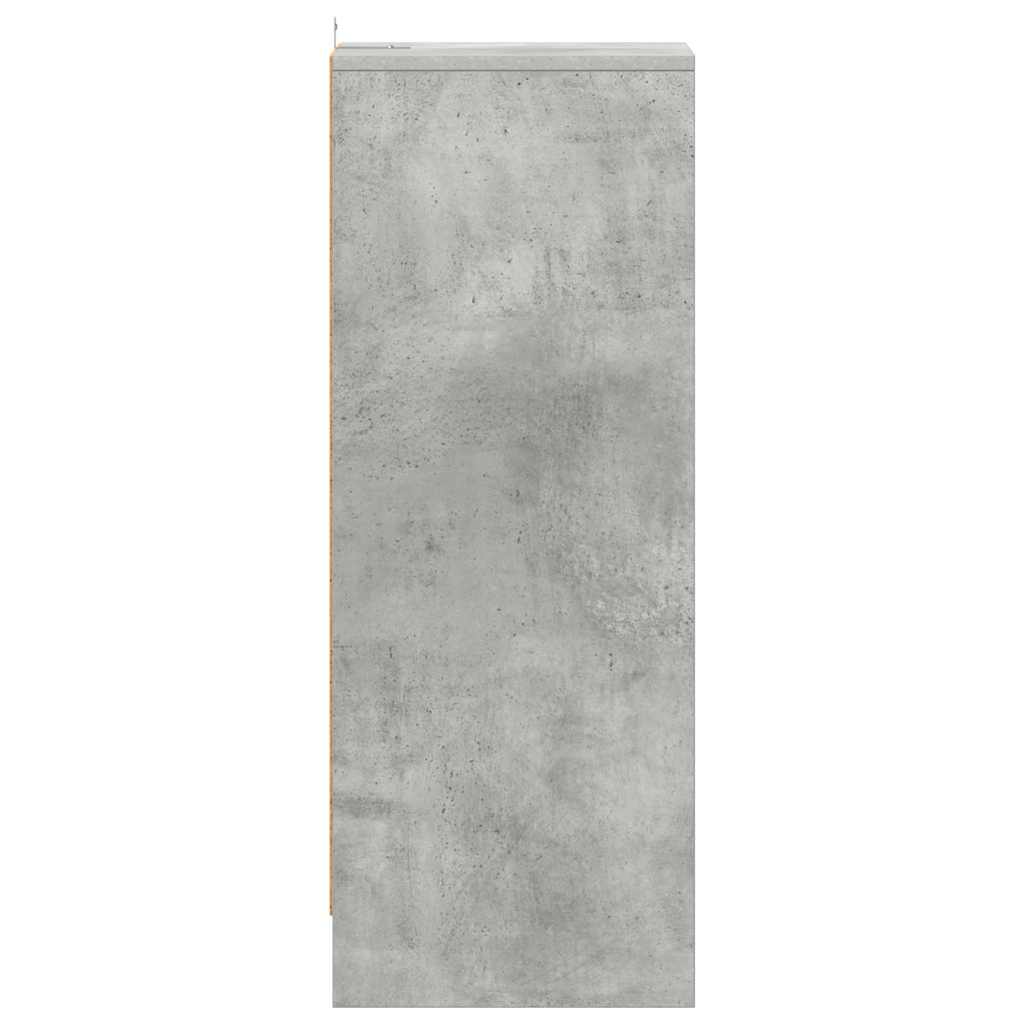 Armoire à chaussures Gris béton 31,5x35x90 cm Bois d'ingénierie - XIOS