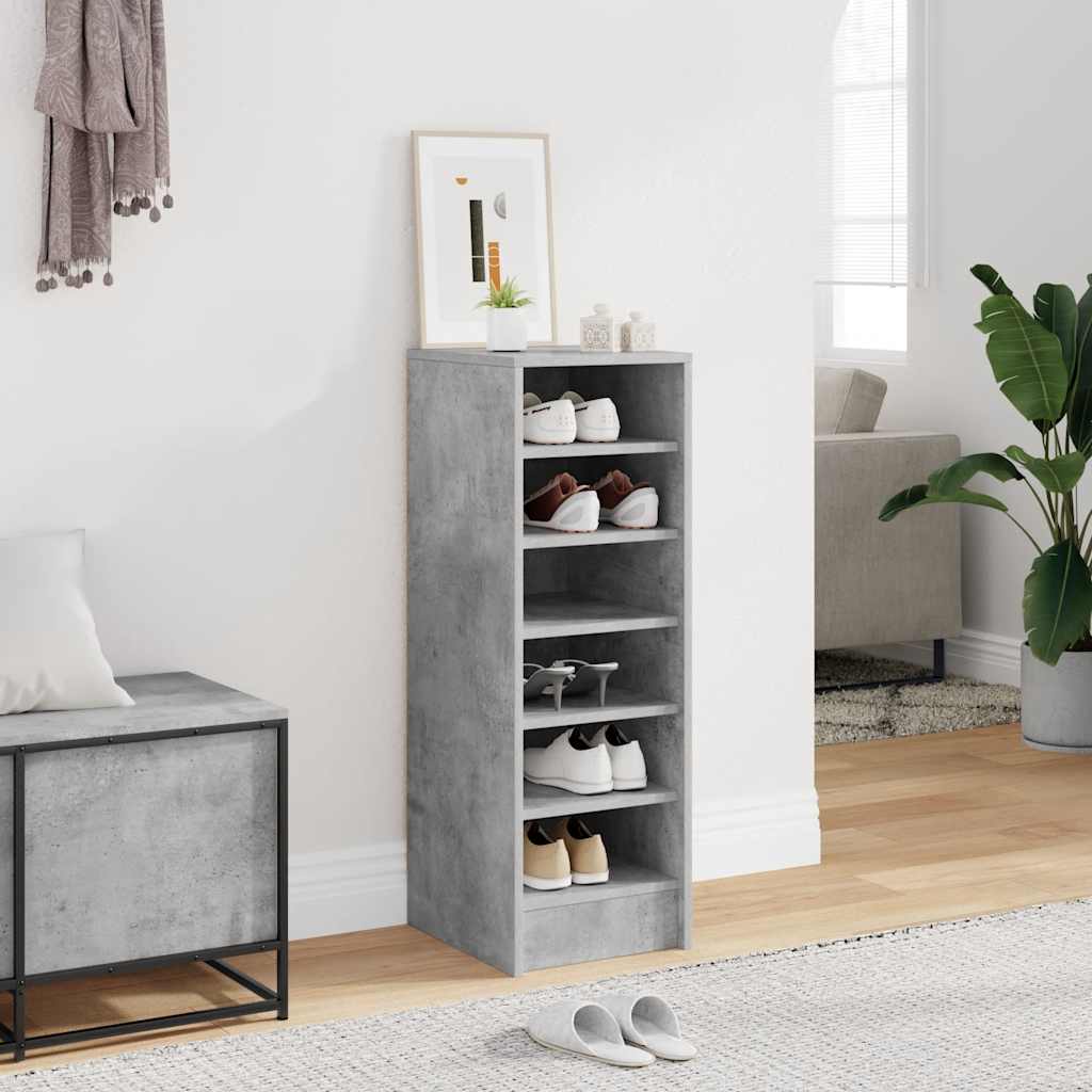 Armoire à chaussures Gris béton 31,5x35x90 cm Bois d'ingénierie - XIOS
