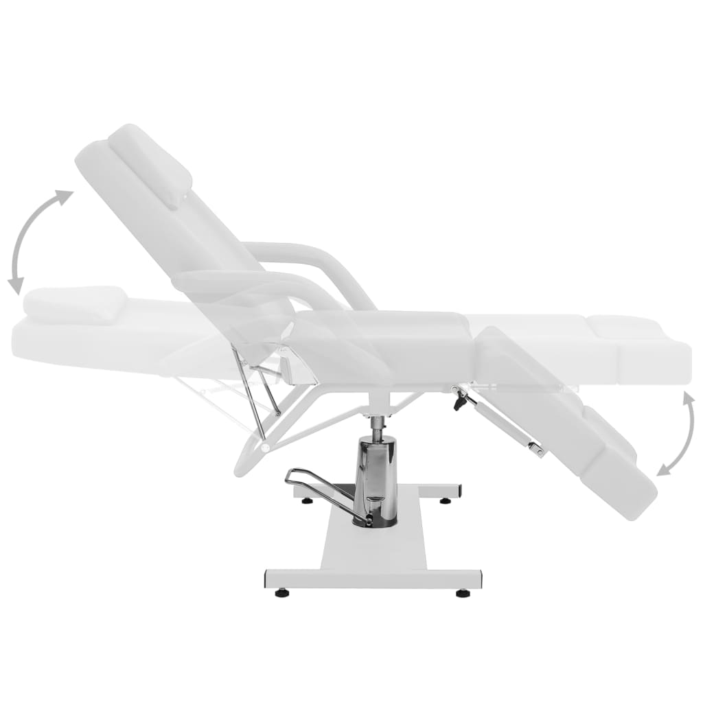 Chaise de traitement de beauté Similicuir Blanc 180x62x78 cm