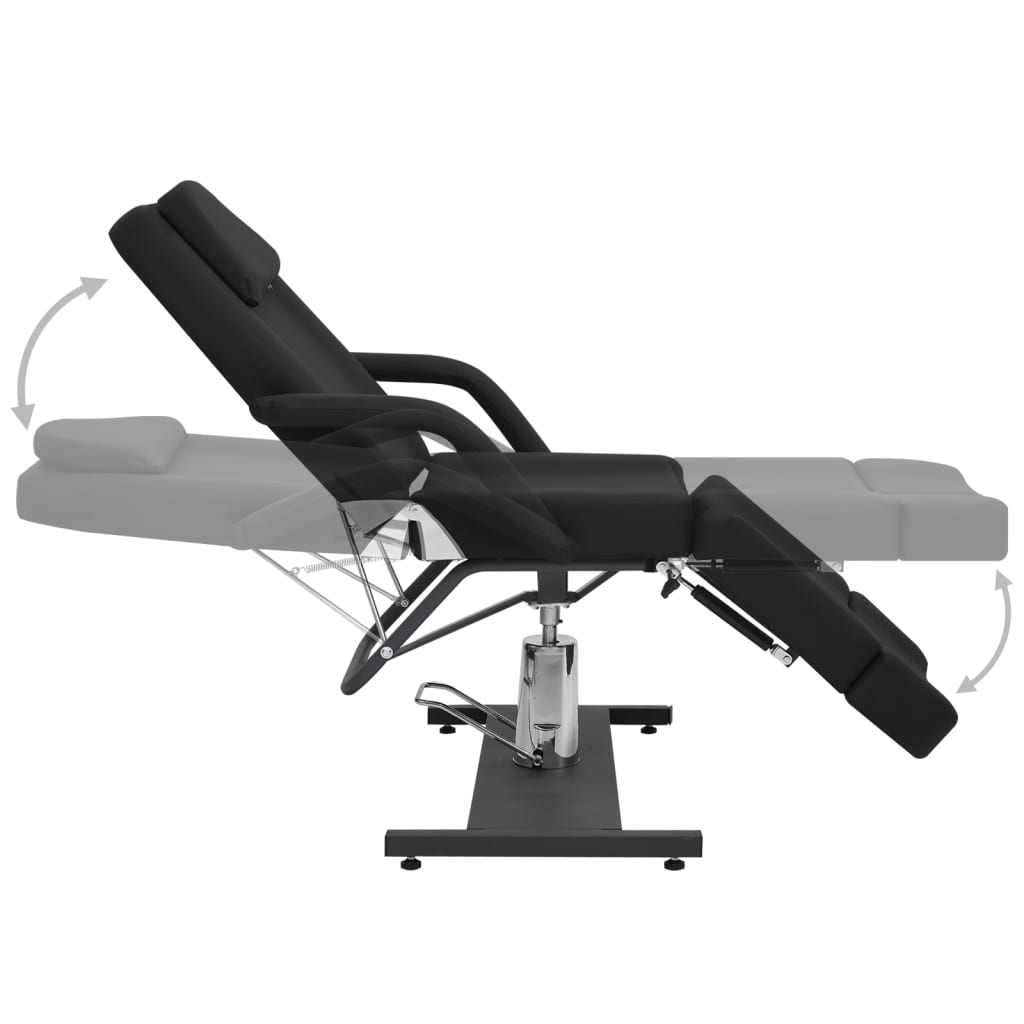 Chaise de traitement de beauté Similicuir Noir 180x62x78 cm