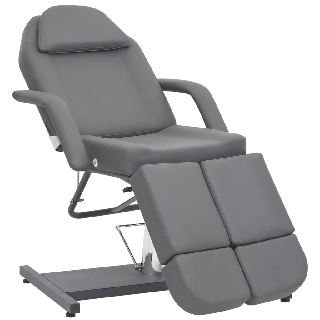Chaise de traitement de beauté Similicuir Gris 180x62x78 cm