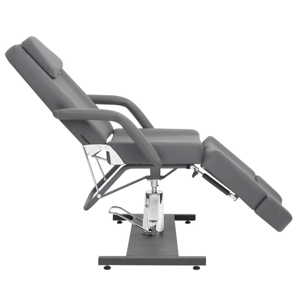 Chaise de traitement de beauté Similicuir Gris 180x62x78 cm
