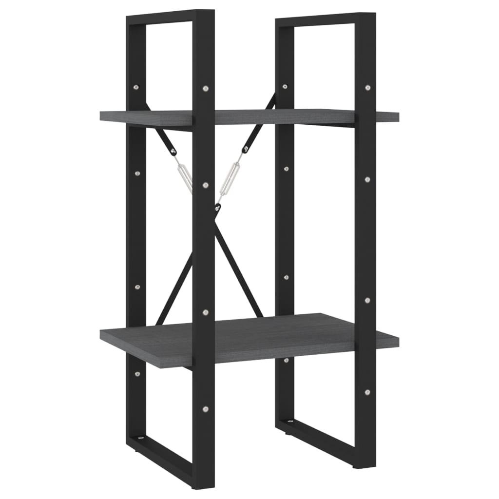 Bibliothèque à 5 niveaux Gris 40x30x175 cm Bois de pin - XIOS