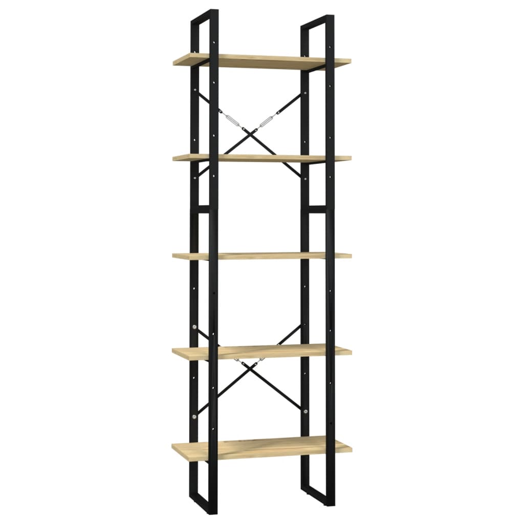 Bibliothèque à 5 niveaux 60x30x175 cm Bois de pin - XIOS