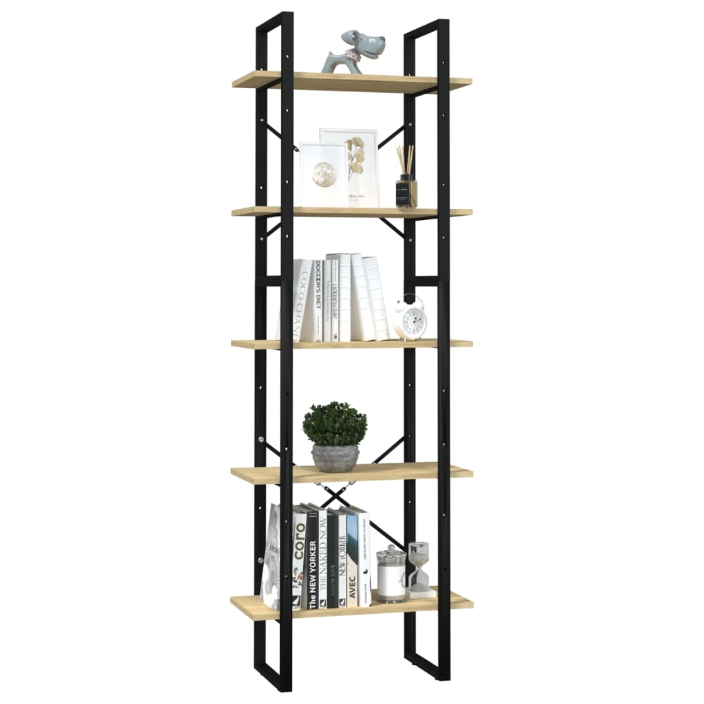 Bibliothèque à 5 niveaux 60x30x175 cm Bois de pin - XIOS