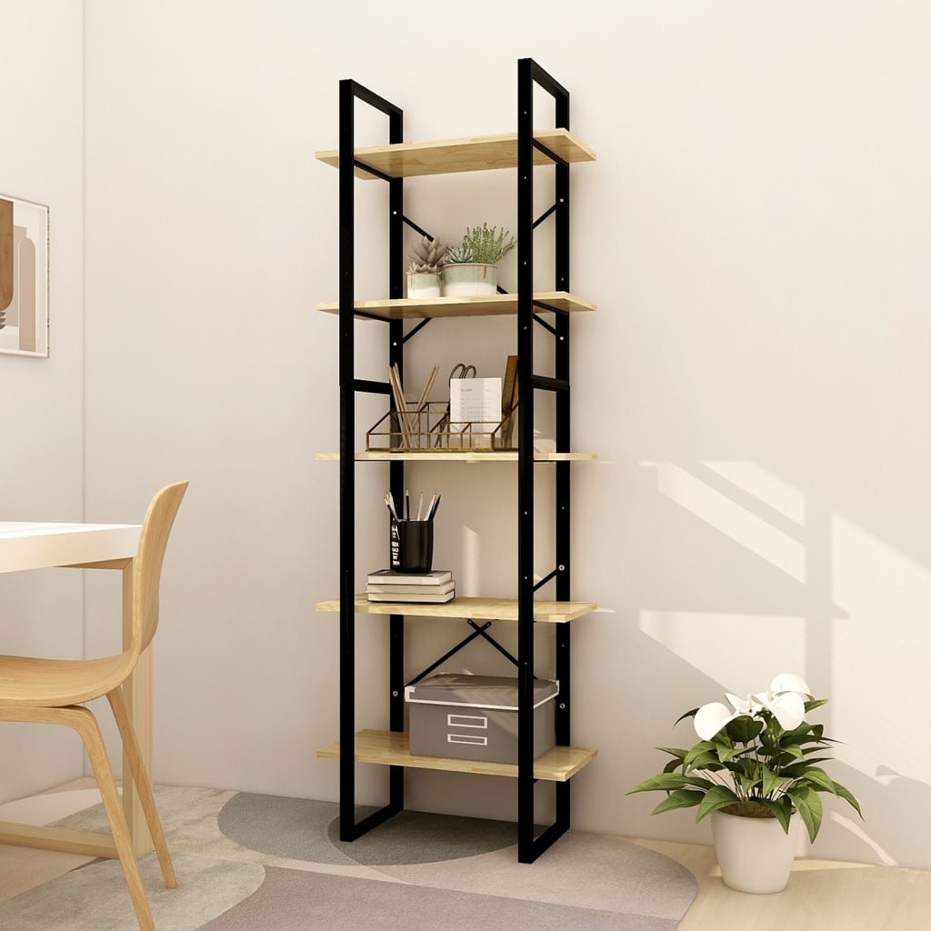 Bibliothèque à 5 niveaux 60x30x175 cm Bois de pin - XIOS