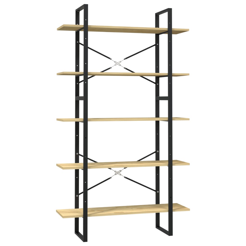 Bibliothèque à 5 niveaux 100x30x175 cm Bois de pin - XIOS