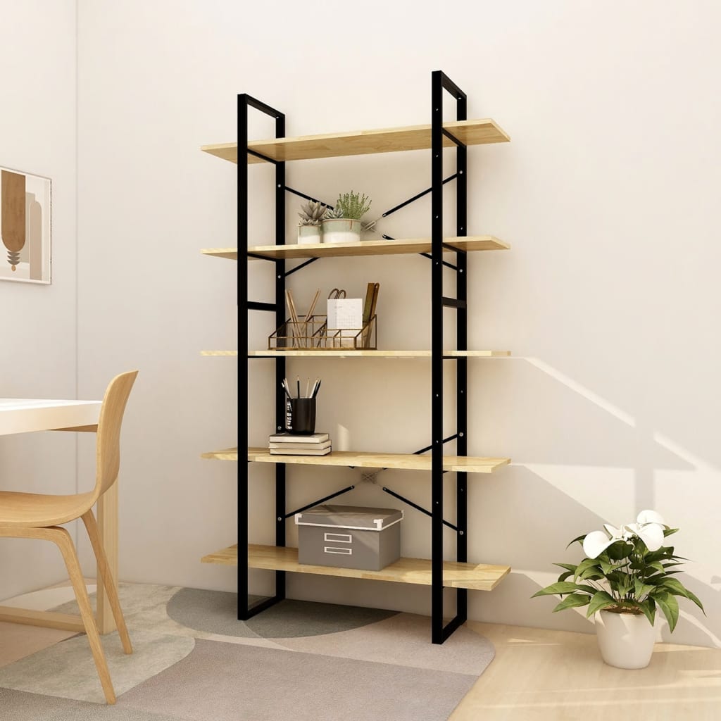 Bibliothèque à 5 niveaux 100x30x175 cm Bois de pin - XIOS