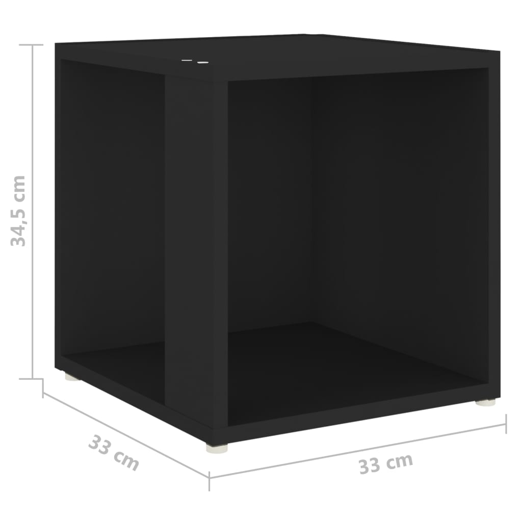 Table d'appoint Noir 33x33x34,5 cm Aggloméré - XIOS