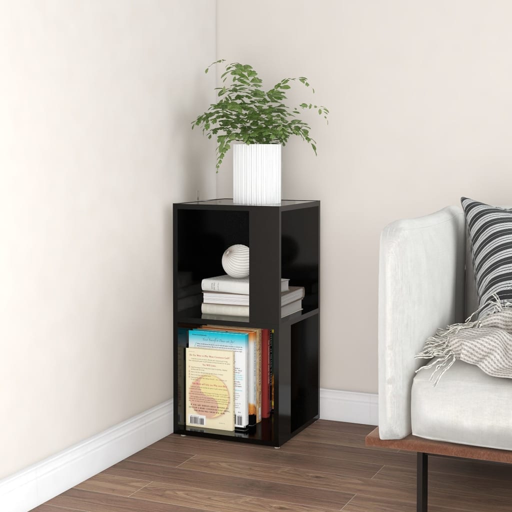 Armoire d'angle Noir 33x33x67 cm Bois d'ingénierie - XIOS