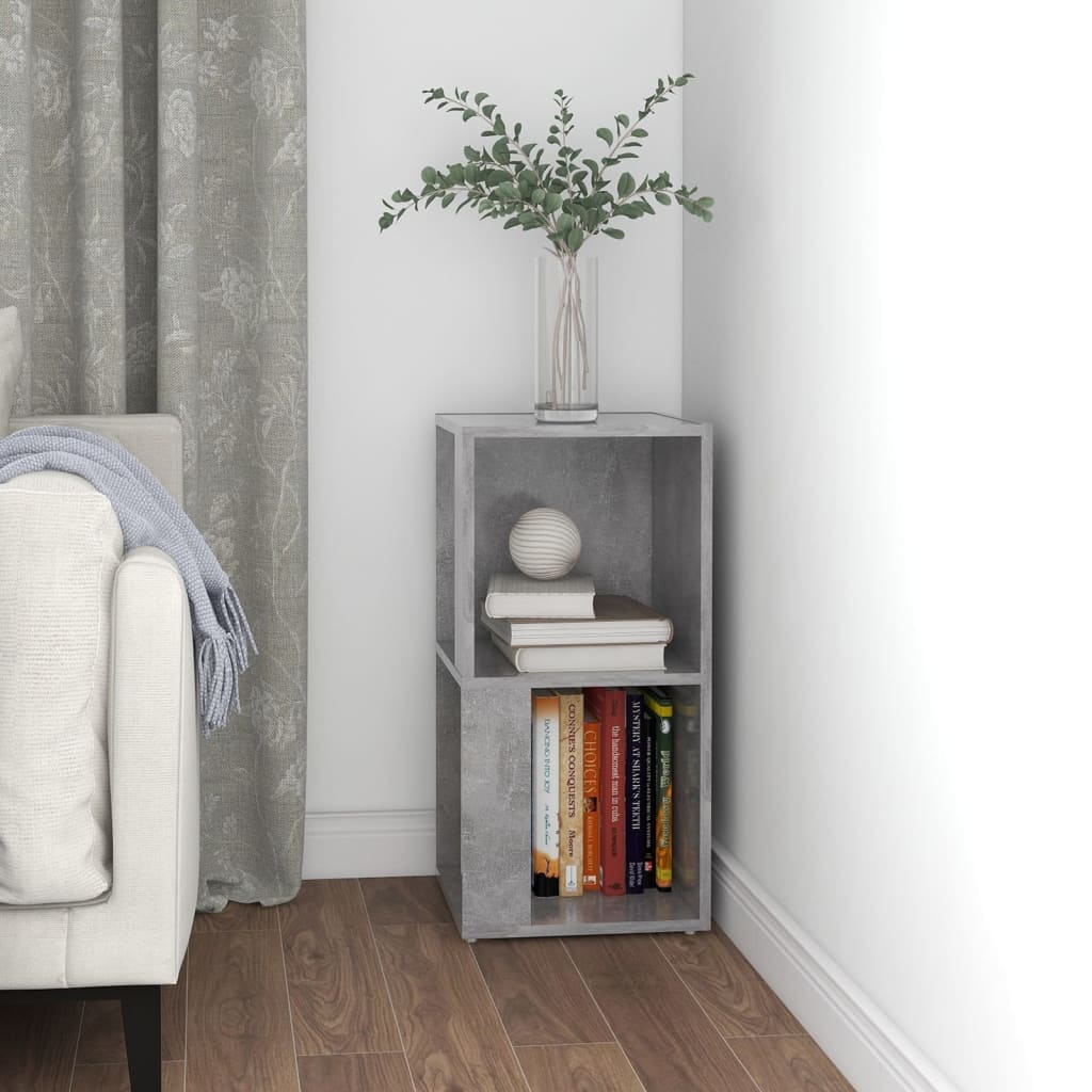 Armoire d'angle Gris béton 33x33x67 cm Bois d'ingénierie
