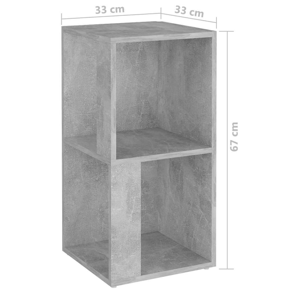 Armoire d'angle Gris béton 33x33x67 cm Bois d'ingénierie