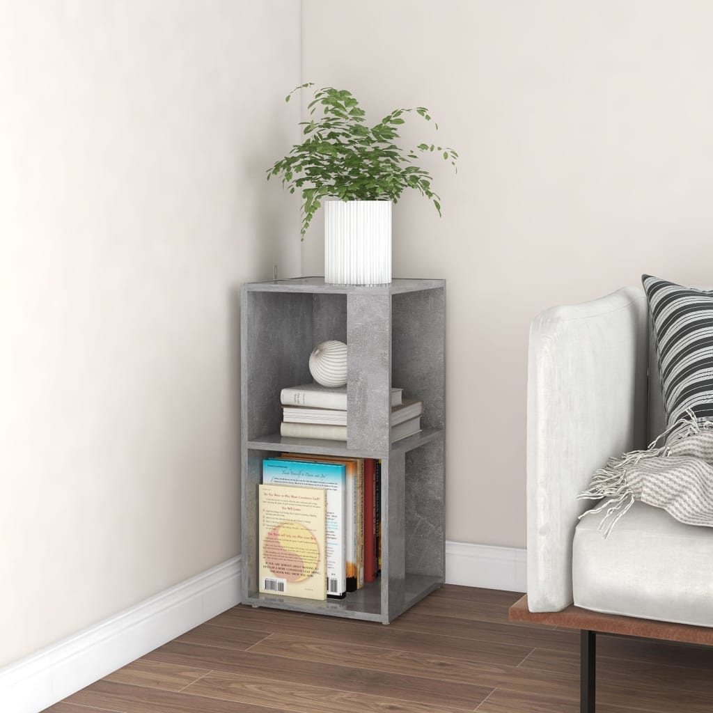 Armoire d'angle Gris béton 33x33x67 cm Bois d'ingénierie