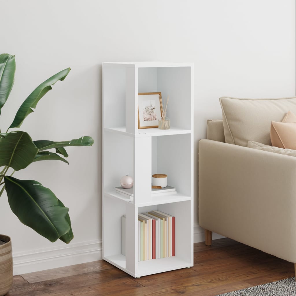Armoire d'angle Blanc 33x33x100 cm Bois d'ingénierie