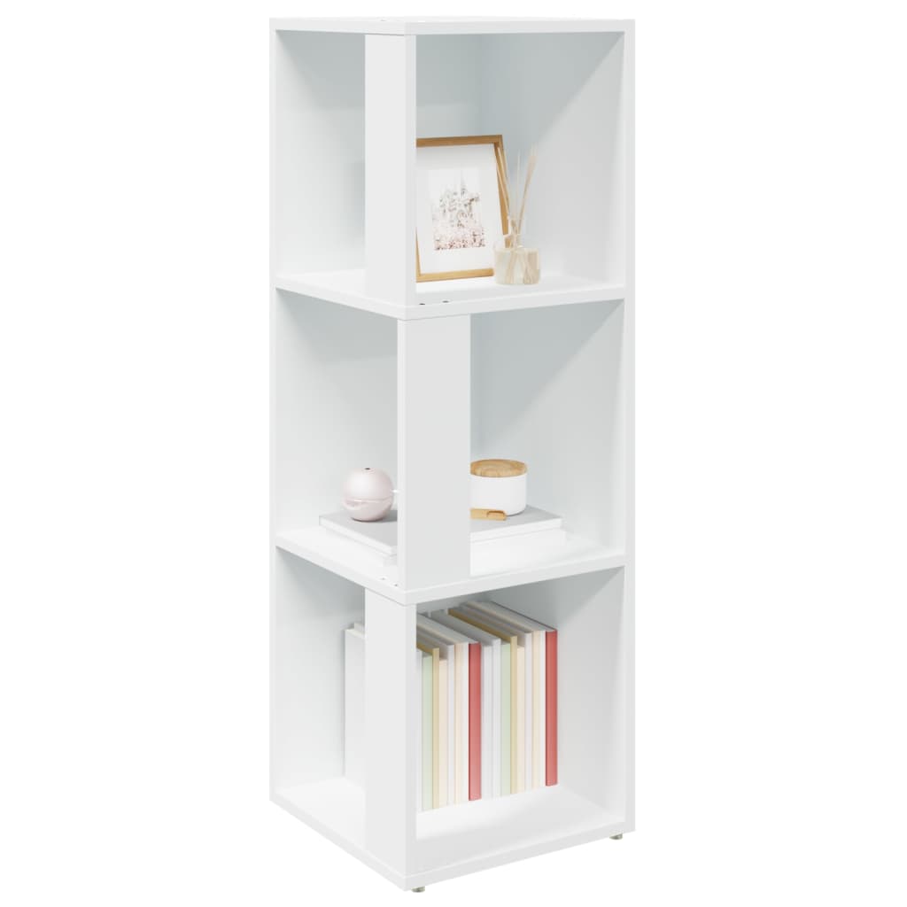 Armoire d'angle Blanc 33x33x100 cm Bois d'ingénierie