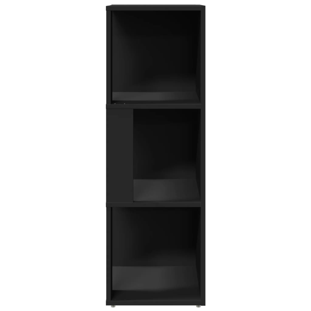 Armoire d'angle Noir 33x33x100 cm Bois d'ingénierie