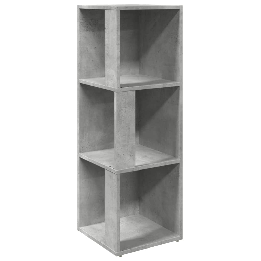 Armoire d'angle Gris béton 33x33x100 cm Bois d'ingénierie