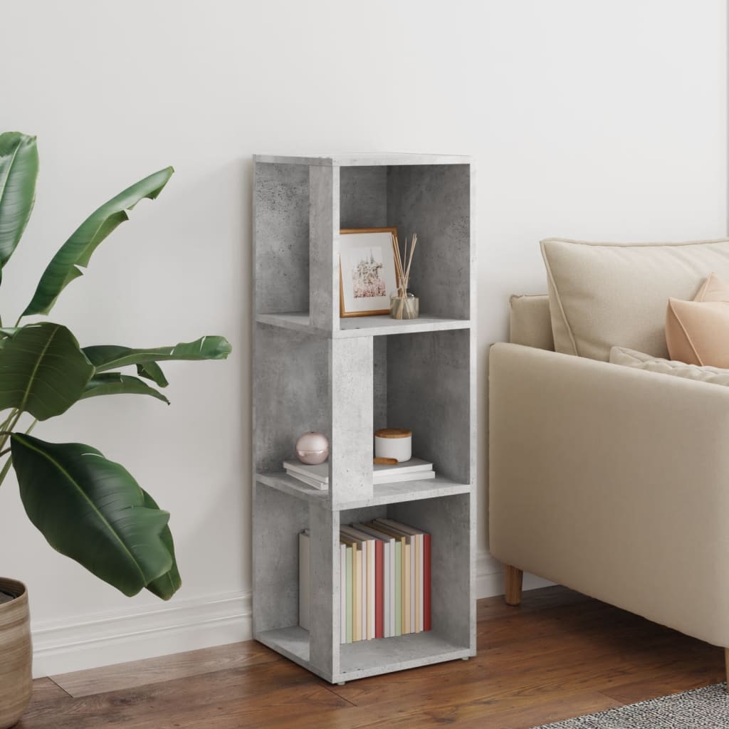 Armoire d'angle Gris béton 33x33x100 cm Bois d'ingénierie - XIOS