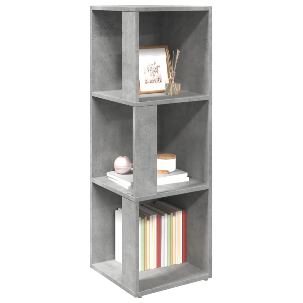 Armoire d'angle Gris béton 33x33x100 cm Bois d'ingénierie - XIOS