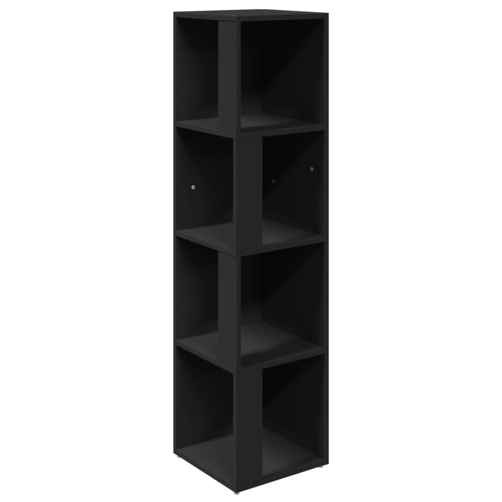 Armoire d'angle Noir 33x33x132 cm Aggloméré