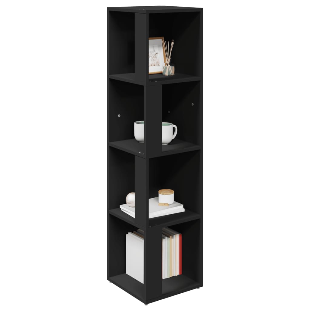Armoire d'angle Noir 33x33x132 cm Aggloméré