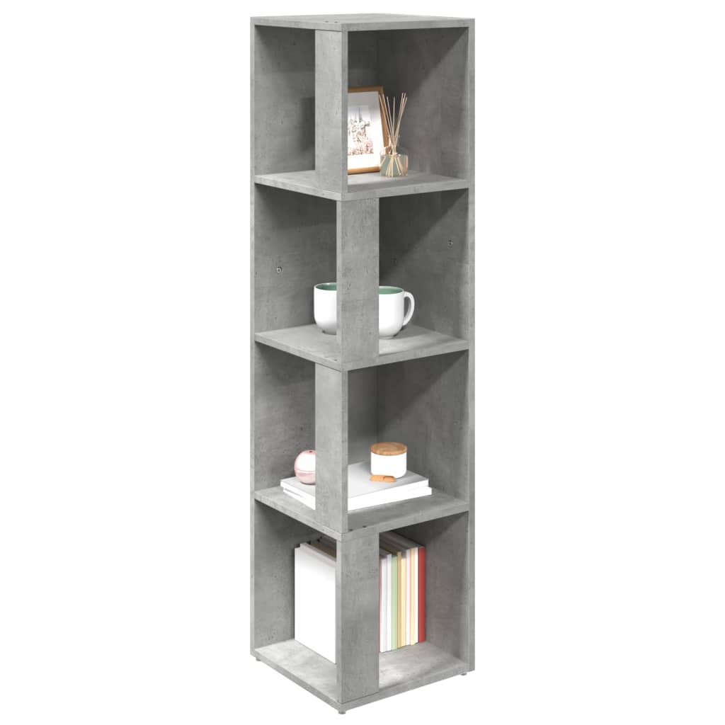 Armoire d'angle Gris béton 33x33x132 cm Aggloméré
