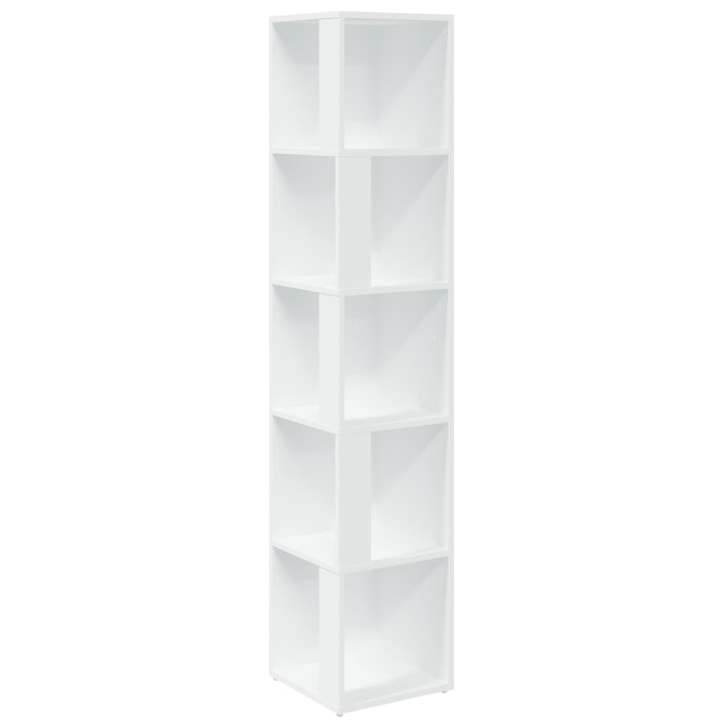 Armoire d'angle Blanc 33x33x164,5 cm Bois d'ingénierie
