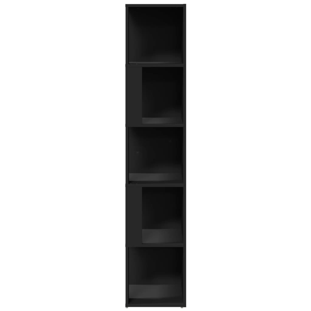Armoire d'angle Noir 33x33x164,5 cm Bois d'ingénierie