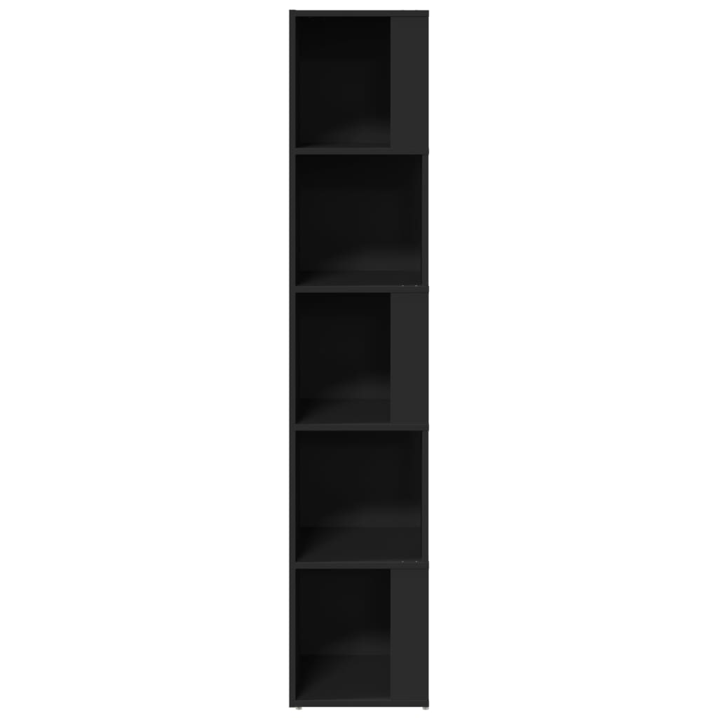 Armoire d'angle Noir 33x33x164,5 cm Bois d'ingénierie