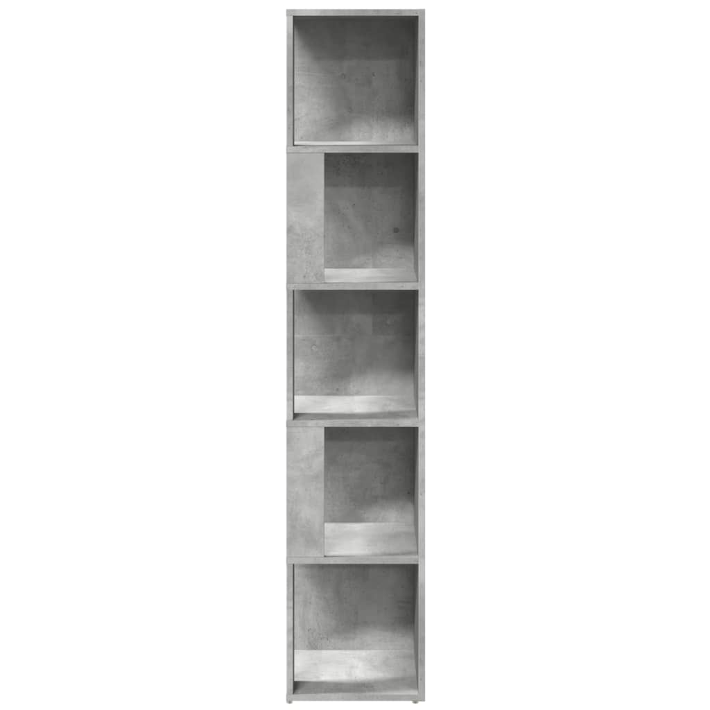 Armoire d'angle Gris béton 33x33x164,5 cm Bois d'ingénierie