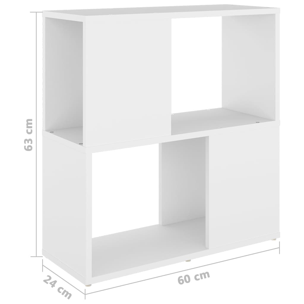 Bibliothèque Blanc 60x24x63 cm Bois d'ingénierie - XIOS