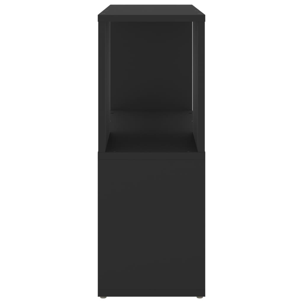 Bibliothèque Noir 60x24x63 cm Bois d'ingénierie - XIOS