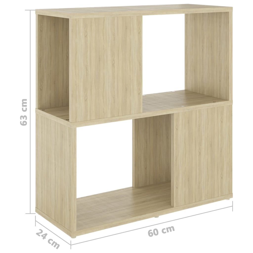 Bibliothèque Chêne sonoma 60x24x63 cm bois d'ingénierie - XIOS