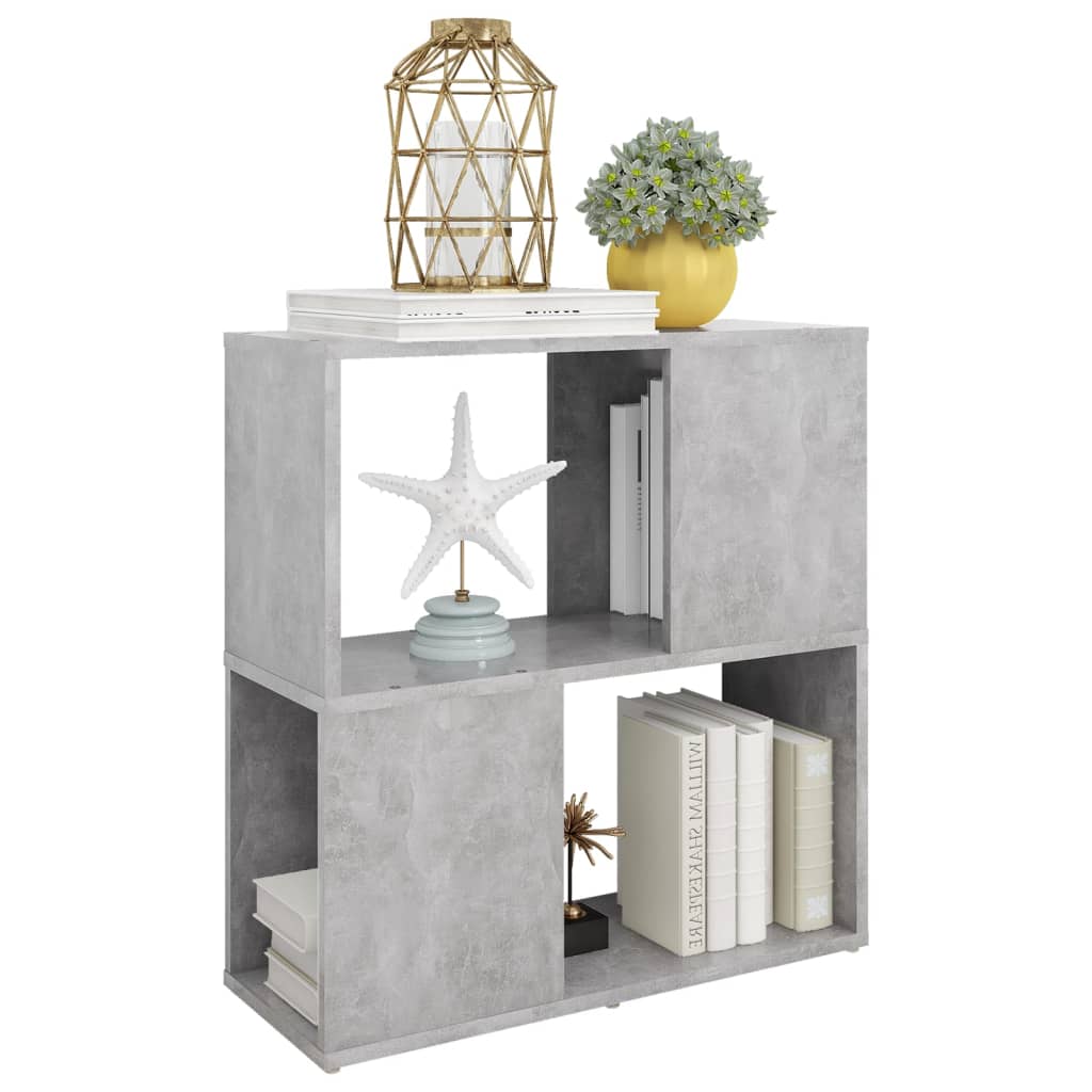Bibliothèque Gris béton 60x24x63 cm bois d'ingénierie - XIOS