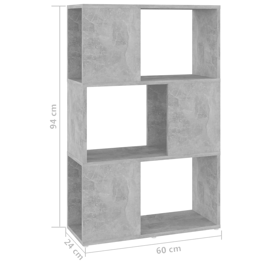Bibliothèque/Séparateur de pièce Gris 60x24x94 cm - XIOS