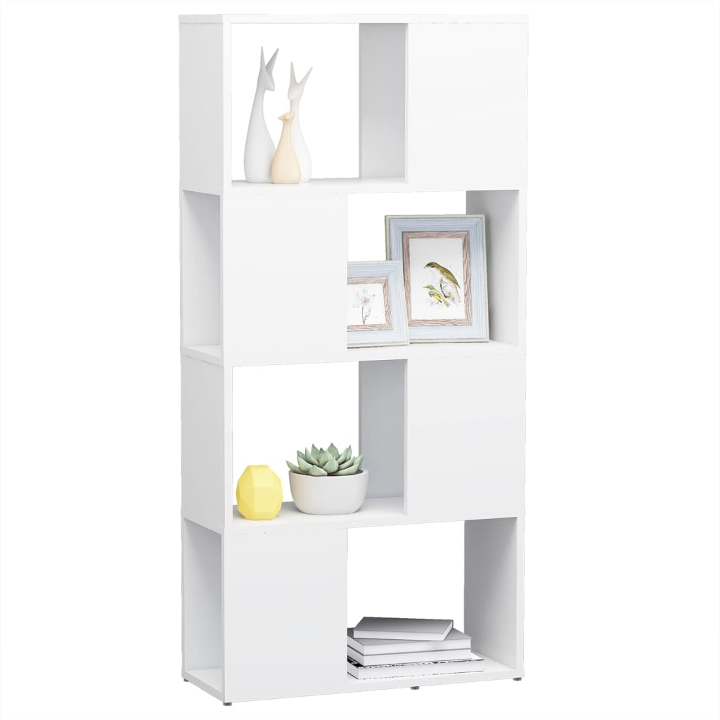 Bibliothèque/Séparateur de pièce blanc bois d'ingénierie - XIOS