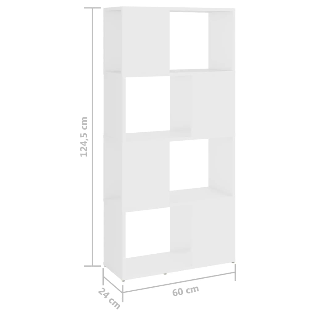 Bibliothèque/Séparateur de pièce blanc bois d'ingénierie - XIOS