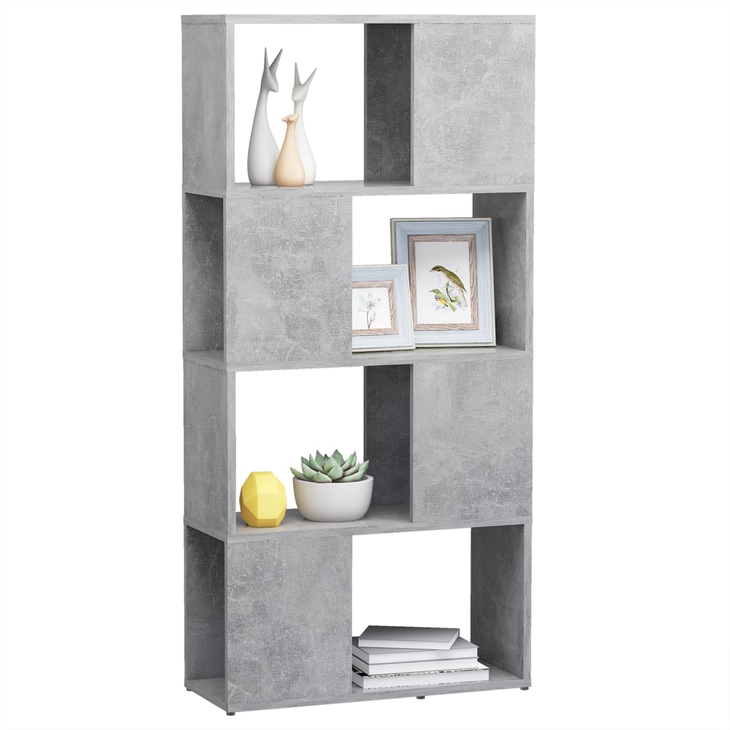 Bibliothèque/Séparateur de pièce Gris béton 60x24x124,5 cm - XIOS