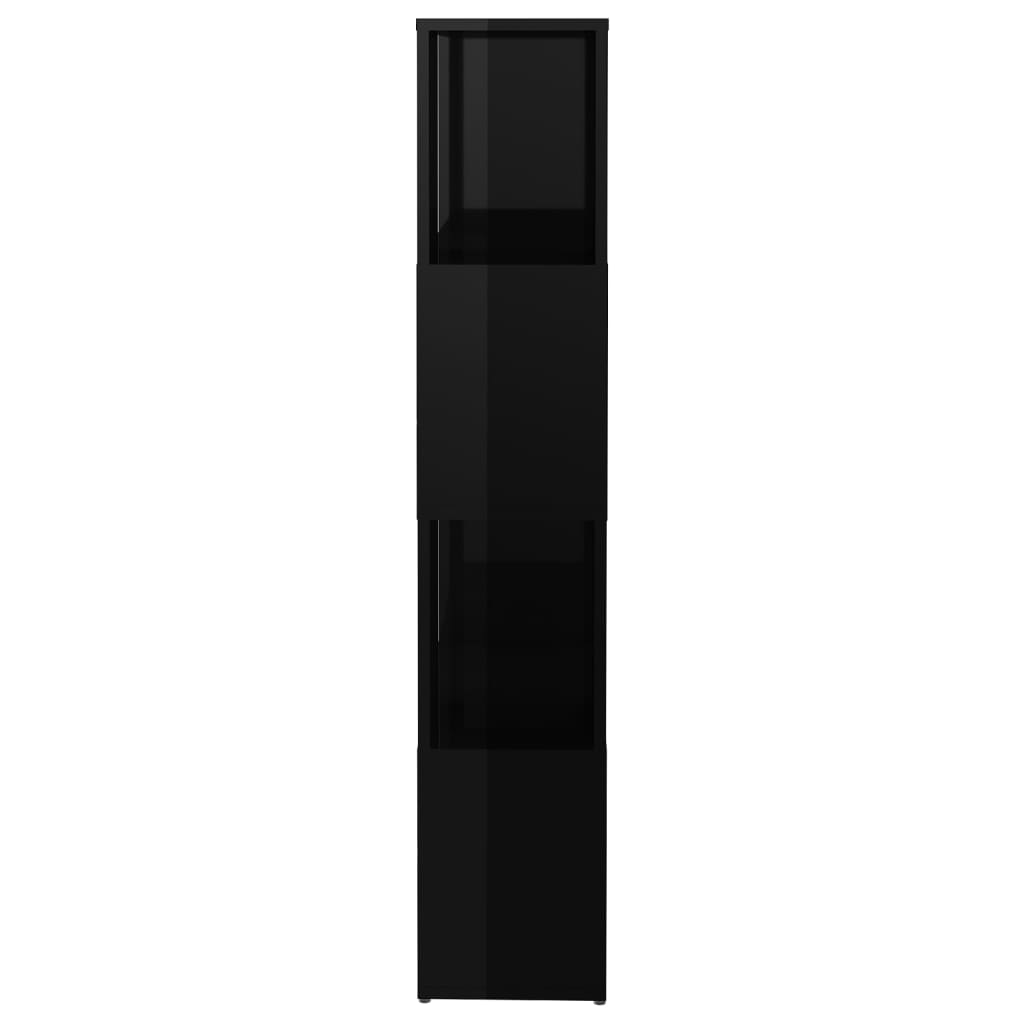 Bibliothèque/Séparateur de pièce Noir brillant Bois ingénierie - XIOS