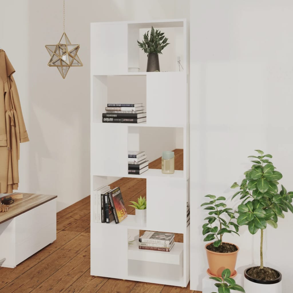 Bibliothèque Séparateur de pièce Blanc 60x24x155 cm Bibliothèques vidaXL