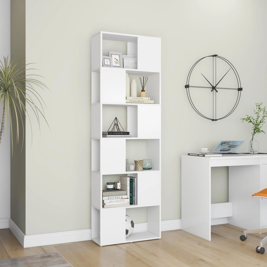 Bibliothèque/Séparateur de pièce Blanc 60x24x186 cm - XIOS