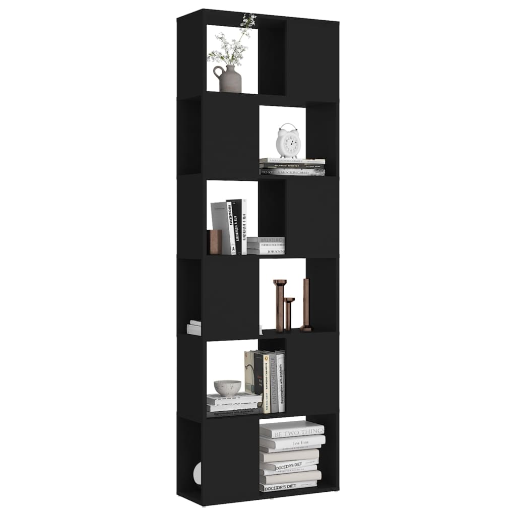 Bibliothèque/Séparateur de pièce Noir 60x24x186 cm - XIOS