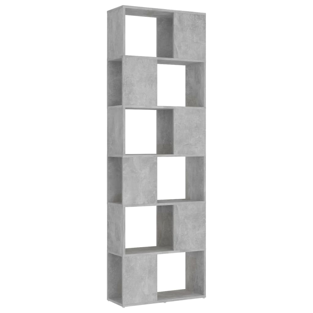 Bibliothèque/Séparateur de pièce Gris béton 60x24x186 cm - XIOS