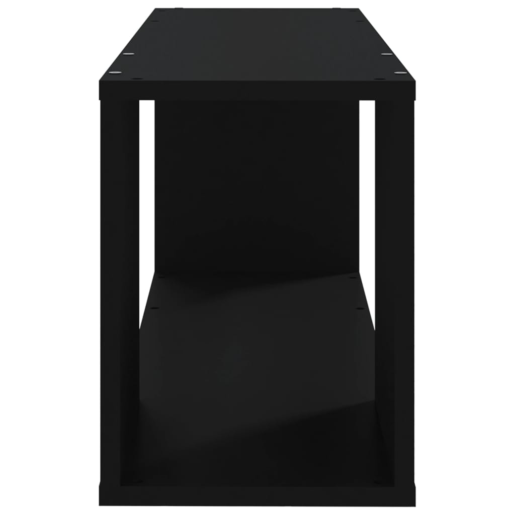 Meuble TV Noir 80x24x32 cm Bois d'ingénierie - XIOS