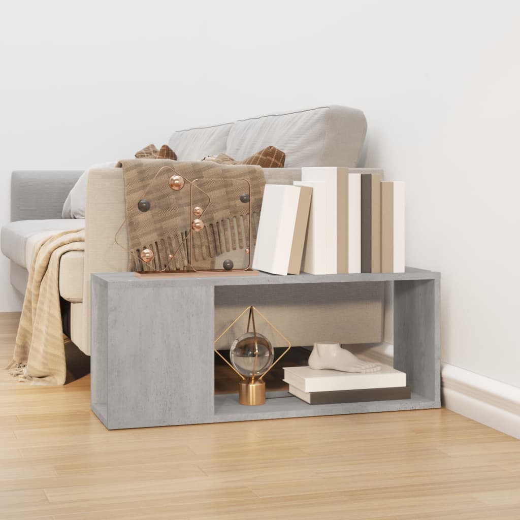Meuble TV Gris béton 80x24x32 cm Bois d'ingénierie - XIOS