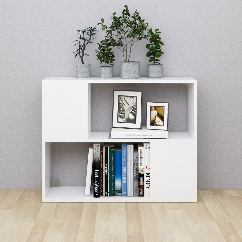 Meuble TV Blanc 80x24x63 cm Bois d'ingénierie - XIOS