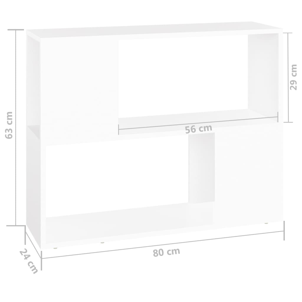Meuble TV Blanc 80x24x63 cm Bois d'ingénierie - XIOS
