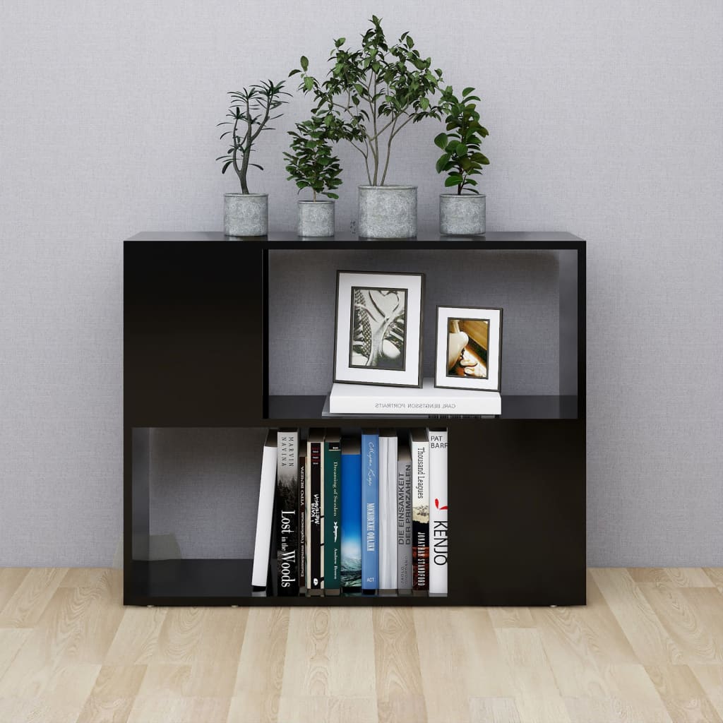Meuble TV Noir 80x24x63 cm Bois d'ingénierie - XIOS